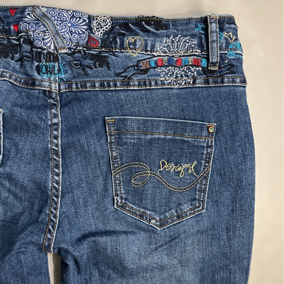 Desigual Women’s Embroidered Jogger Jeans - Size 42 / US Size 14 - Picture 8 of 11